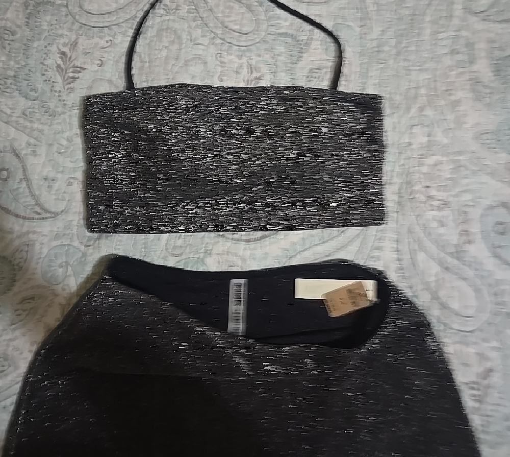 PINK Victoria's Secret Sparkle Black Swimsuit - Picture 3 of 7